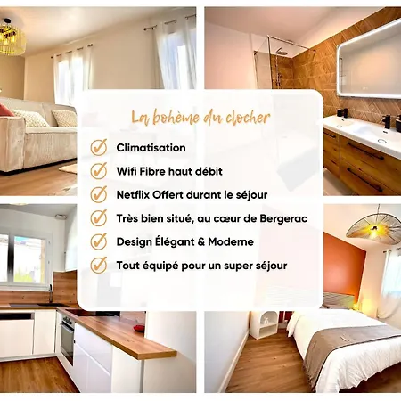 Apartment La Boheme Du Clocher - Cosy Calme Hyper-centre 2 A 6 Pers Bergerac